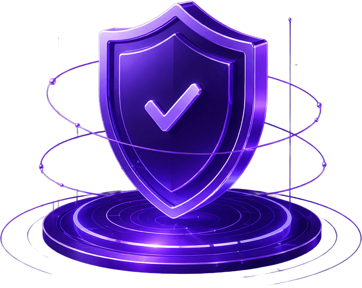 Shield icon representing security and verification